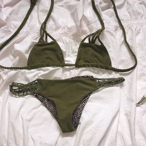 Acacia olive green bikini